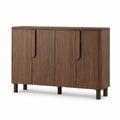 Buffet en bois d'ingénierie noyer 4 portes 160x40x85 cm