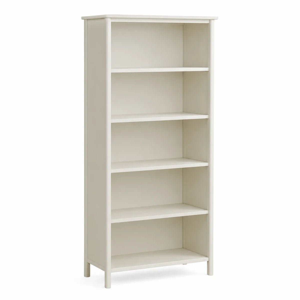 Bibliothèque en bois MDF blanc avec 5 étagères